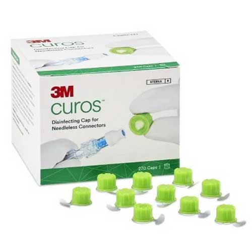 3M Curos Disinfecting Caps for Needleless Port Connectors 270/Box CFF1