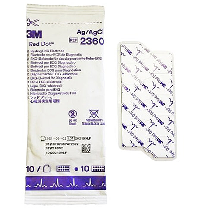 Buy 3M Healthcare 3M Red Dot ECG Resting Electrodes, Plastic Material Radiolucent Tab Connector, 100/Bag  online at Mountainside Medical Equipment