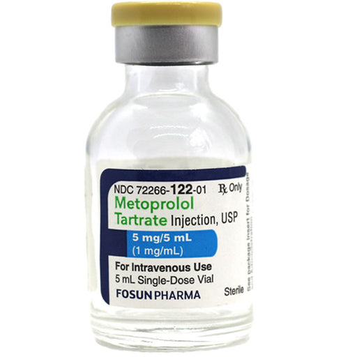 Buy Fosun Pharma USA Metoprolol Tartrate for Injection 5 mL Single-Dose Vials 5/Box - Fosun (Rx)  online at Mountainside Medical Equipment