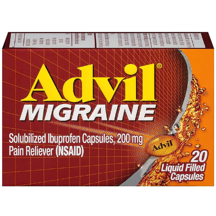 Buy Glaxo SmithKline Advil Migraine Liquid Filled Capsules 20 Count  online at Mountainside Medical Equipment