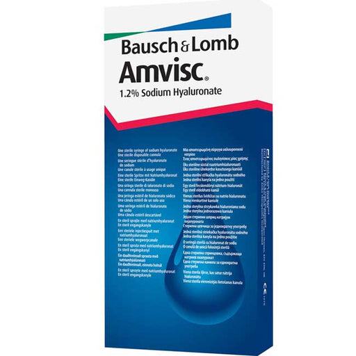 Amvisc Viscoelastic 1.2% Sodium Hyaluronate Ophthalmic Viscosurgical Device 0.8 mL **Refrigerated ** (RX)