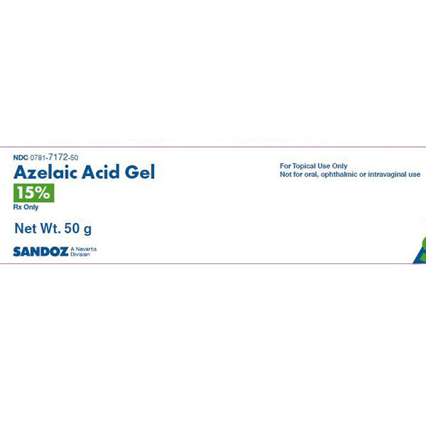 Azelaic Acid Gel 15% Topical 50 gm by Sandoz 