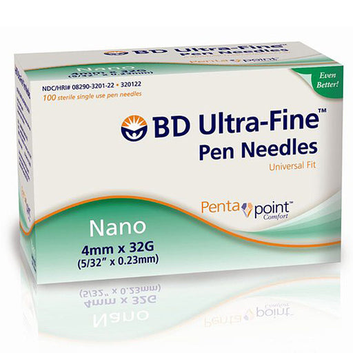 Buy BD BD Nano Ultra-Fine Nano Pen Needles 4mm x 32 Gauge, 100/box  online at Mountainside Medical Equipment