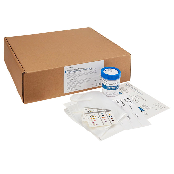 Box of Drug Test kits 14 panel tests