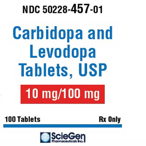 Carbidopa and Levodopa Tablets 10 mg/ 100 mg by ScieGen Pharmaceuticals