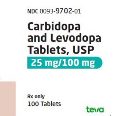 Carbidopa and Levodopa Tablets 25 mg/100 mg