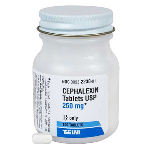 Cephalexin Tablets 250 mg Antibiotic Medicine by Teva