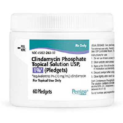 Buy Padagis US Clindamycin Phosphate Topical Solution USP, 1% (Pledgets) 60 Count  online at Mountainside Medical Equipment