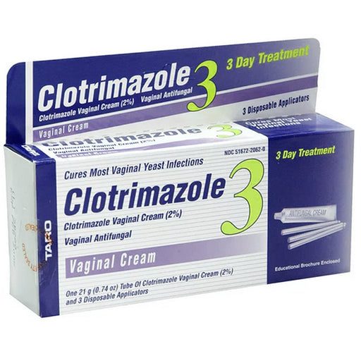 Buy Teva Pharmaceuticals Clotrimazole 3-Day Vaginal Antifungal Cream 2% by Taro  online at Mountainside Medical Equipment