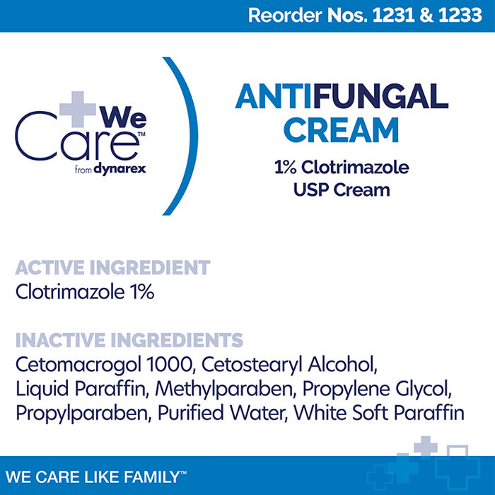Clotrimazole Antifungal Cream 1% Ingredients Label