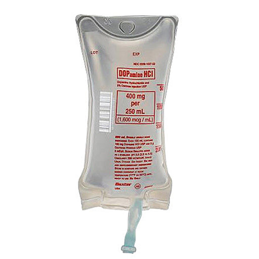 Buy Baxter IV Systems DOPamine Hydrochloride and 5% Dextrose Injection 250 mL IV Bags, 18/Case  online at Mountainside Medical Equipment