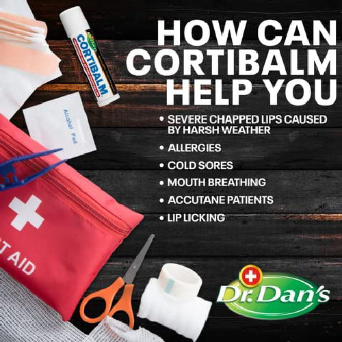 Features for Dr. Dan’s CortiBalm Lip Balm 