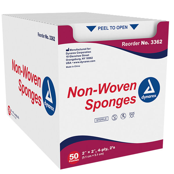 Dynarex 3362 Non-Woven Sponges 2 x 2