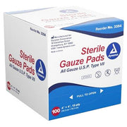Dynzarex 12 Ply Sterile Gauze Pads, 4"x4" Type VII