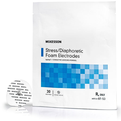 Buy McKesson ECG Stress Testing Diaphoretic Electrodes with Foam Backing & Snap Connector with Conductive Adhesive Hydrogel, 30/Pack  online at Mountainside Medical Equipment