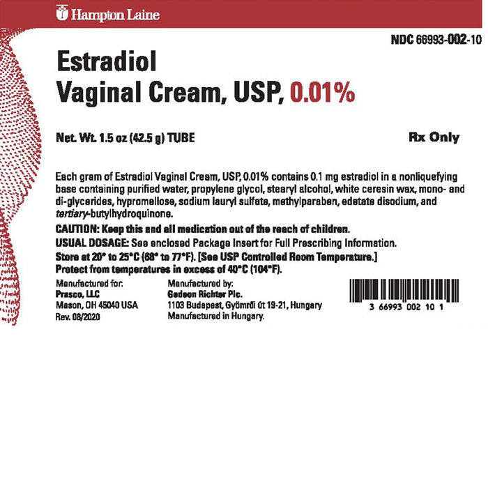 Buy Prasco Labs Estradiol Vaginal Cream 0.01% Menopause Relief Cream 42.5 grams  online at Mountainside Medical Equipment