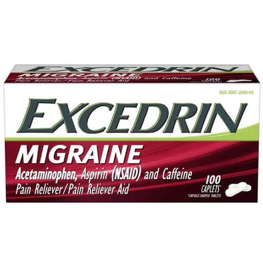 Buy Glaxo SmithKline Excedrin Migraine Relief Medicine Caplets 100 Count  online at Mountainside Medical Equipment