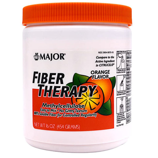 Buy Major Pharmaceuticals Fiber Therapy Powder Orange Flavored 100% Soluble Fiber 16 oz Jar  online at Mountainside Medical Equipment