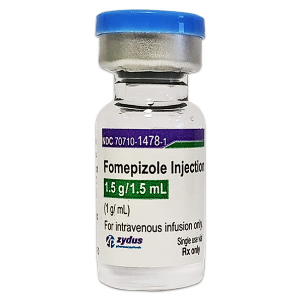Fomepizole injection 1.5gm/1.5mL Single-Dose Vials 1 gram Vial by Zydus 