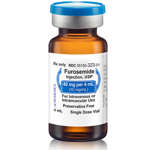 Buy Eugia US Furosemide for Injection 10mg/mL Single-Dose Vial 2mL, 25/Tray - Eugia US  online at Mountainside Medical Equipment
