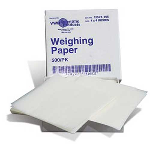 Glassine Weighing Paper 4" x 4" 500/Pack