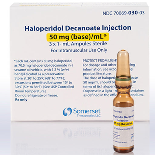 Buy Somerset Therapeutics Haloperidol Decanoate Injection 50 mg Ampoule Vials, 3/Pack -Somerset Therapeutics  online at Mountainside Medical Equipment