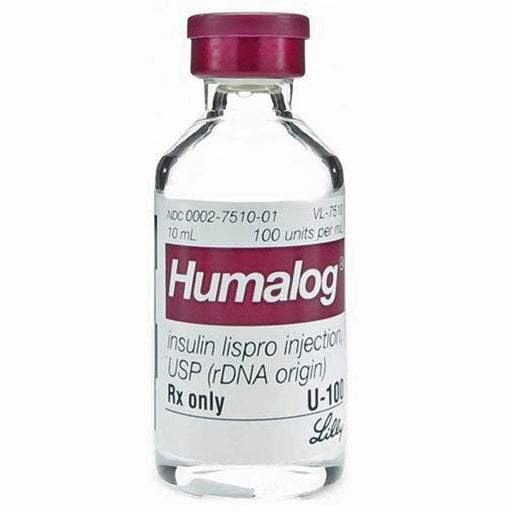 Buy Eli Lilly and Company Humalog Insulin Lispro Injection 100-U Multidose Vial 3 mL **Requires Refrigeration**  online at Mountainside Medical Equipment