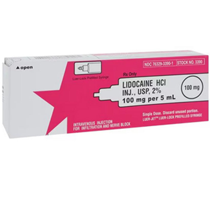 Buy International Medication Systems Lidocaine 2% Injection Prefilled Syringes Luer-Jet 5 mL, 10/Pack  (Rx)  online at Mountainside Medical Equipment