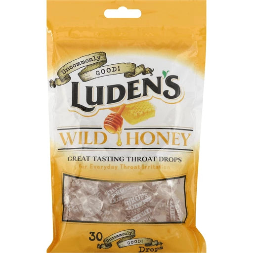 Buy MedTech Luden's Wild Honey Lemon Throat Relief Cough Drops 30 Count  online at Mountainside Medical Equipment