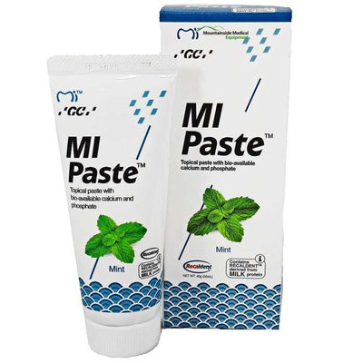 MI Paste with Recaldent: Enamel Care & Tooth Sensitivity Relief by GC America strengthens enamel, reduces tooth sensitivity, and enhances overall oral health and dental care.