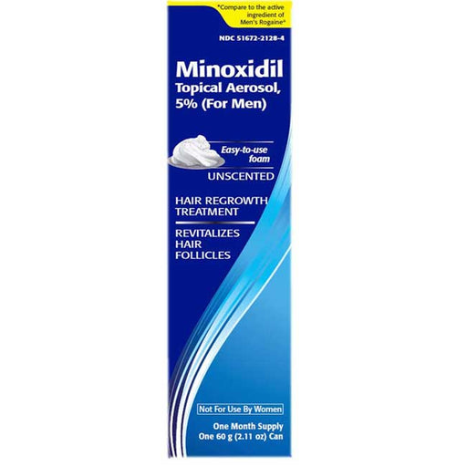 Minoxidil Foam 5% Hair Regrowth Treatment for Men, Unscented 60 gram
