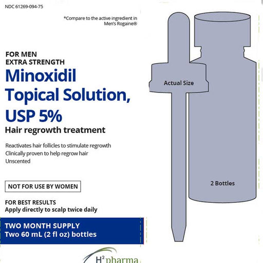 Minoxidil Topical Solution 5% Hair Growth Treatment 60 mL