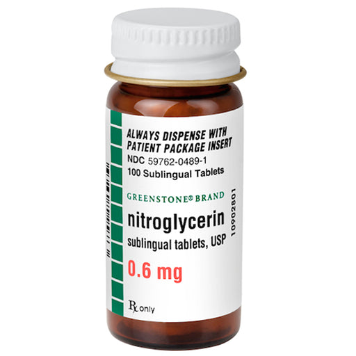 Buy Greenstone Limited Nitroglycerin Sublingual Tablets 0.6 mg, 100/bottle - Greenstone (Rx)  online at Mountainside Medical Equipment