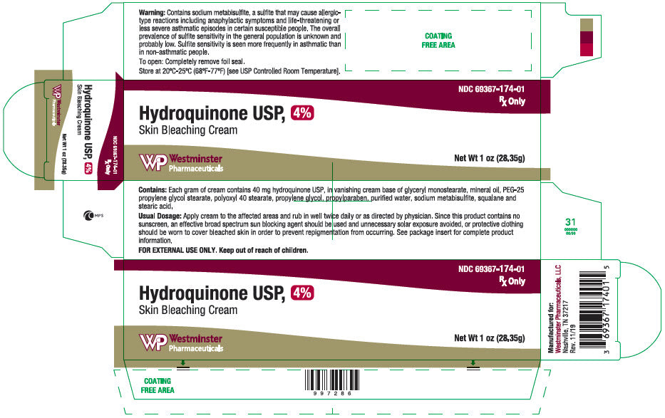 Outter Packaing for Hydroquinone Cream 4% by Westminster Pharmaceuticals