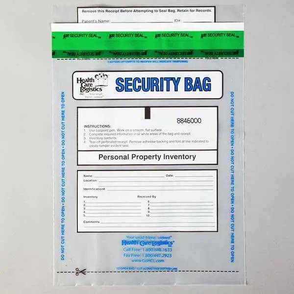 Security Bags - Personal Property Inventory Bags 9 x 12 Size