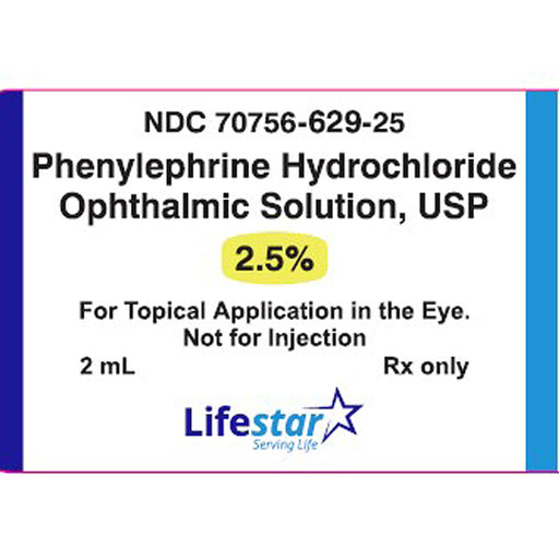Buy Lifestar Pharma Phenylephrine Ophthalmic Solution 2.5% Eye Drops 2mL -Lifestar Pharma  online at Mountainside Medical Equipment