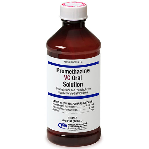 Buy Pharmaceutical Associates, Inc Promethazine Oral Solution 6.25 mg/5 mg per 5 mL 16 oz (Rx)  online at Mountainside Medical Equipment