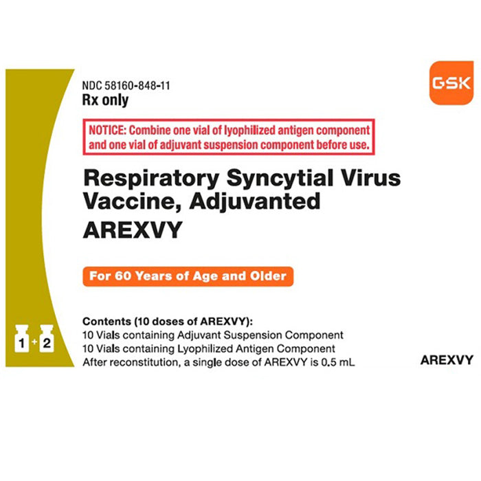 Buy GSK Vaccines RSV Vaccine RSVPreF3 Antigen-AS01E (PF) Respiratory Syncytial Virus Vaccine 10 Doses, 60 Years Old+ ** Refrigerated Item  online at Mountainside Medical Equipment