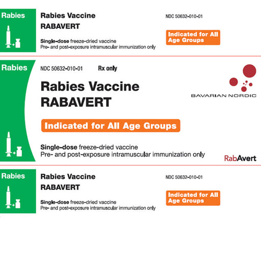 Buy Bavarin Nordic inc Rabavert Rabies Vaccine Single-Dose Indicated for All Age Groups **Refrigerated Product  online at Mountainside Medical Equipment