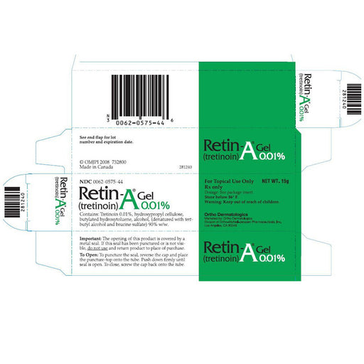 Buy Bausch Health US Retin-A (Trerinon) Gel 0.01% Acne Medication 15 gram (RX)  online at Mountainside Medical Equipment