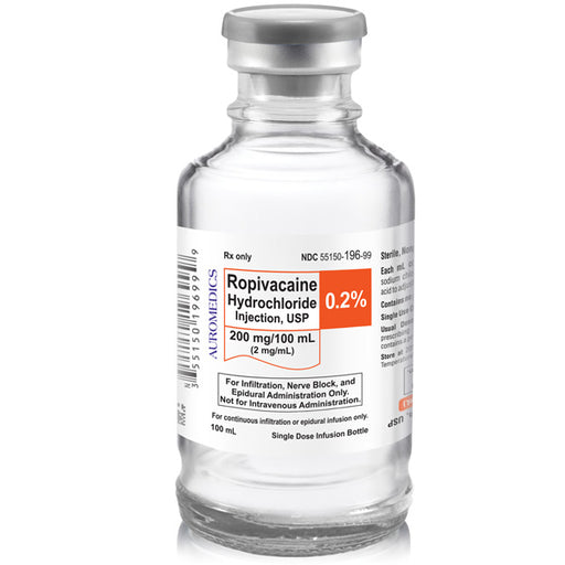 Ropivacaine HCL for Injection 0.2% Single-Dose Vial 100 mL