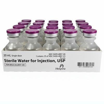 Sterile Water Injection 20 mL Single-Dose Vials by Hospira