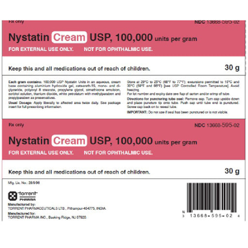 Nystatin Cream 1000,000 Units Torrent Pharmaceuticals