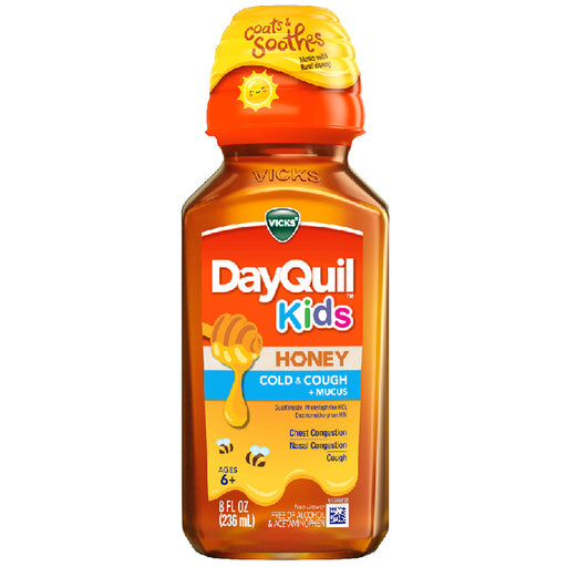 Buy Procter & Gamble Vicks DayQuil KIDS Honey Cold & Cough + Mucus Relief 8 oz  online at Mountainside Medical Equipment