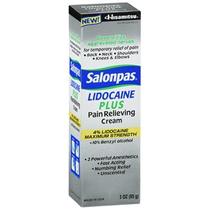 Buy Rochester Drug Salonpas Lidocaine Plus Pain Relieving Cream  online at Mountainside Medical Equipment