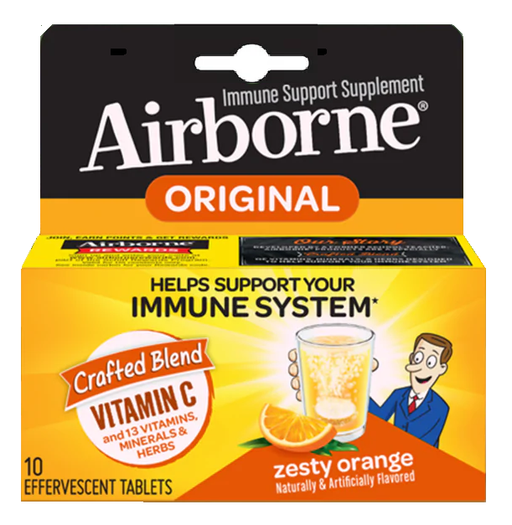 Buy RB Health Airborne Zesty Orange Effervescent Immune Support Tablets 10 ct  online at Mountainside Medical Equipment