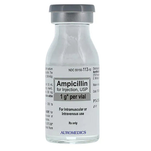 Buy Eugia US Ampicillin Sodium for Injection 1 Gram 10 mL Powder Vial  (Rx)  online at Mountainside Medical Equipment