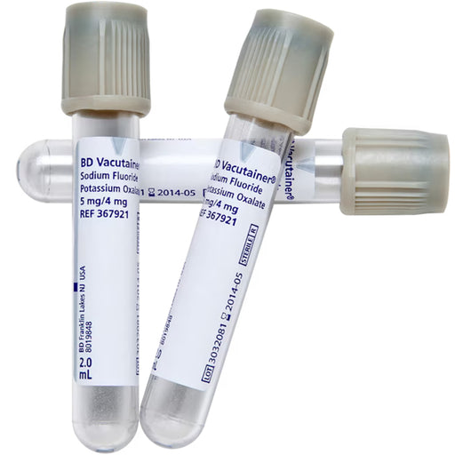 Buy BD BD 367921 Vacutainer Fluoride Blood Collection Tubes 2 mL with Hemogard Closure 13mm x 75mm, 100/box  online at Mountainside Medical Equipment