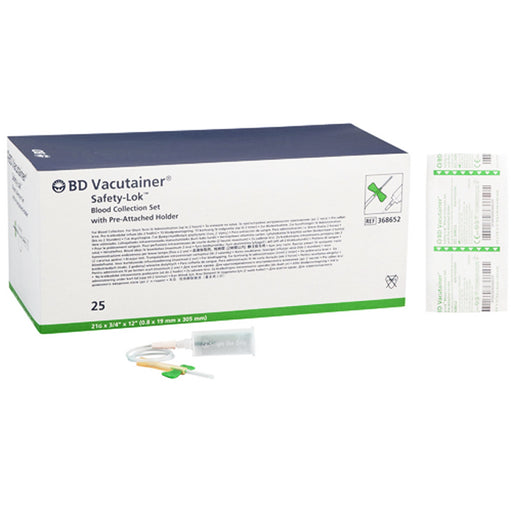 Buy BD BD 368652 Vacutainer Safety-Lok Blood Collection Sets 21 Gauge x 3/4" with 12" Tubing and Holder, 25/box  online at Mountainside Medical Equipment
