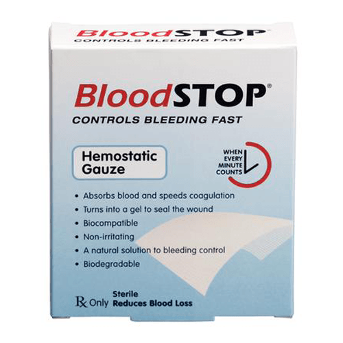 Buy Cardinal Health BloodSTOP Advanced Hemostasis Gauze 2”x2” 20/Pkg  online at Mountainside Medical Equipment